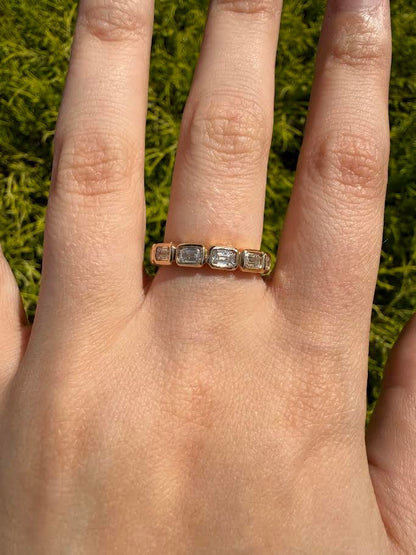 Lab-Grown Diamond Emerald-Cut Eternity Ring