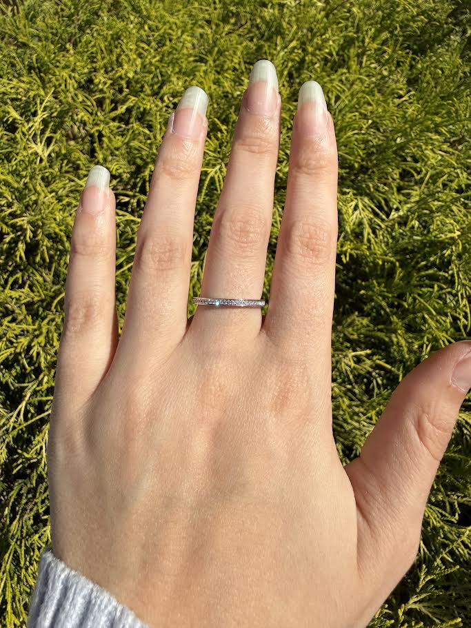 0.11 CTW Channel-Set Diamond Stackable Band