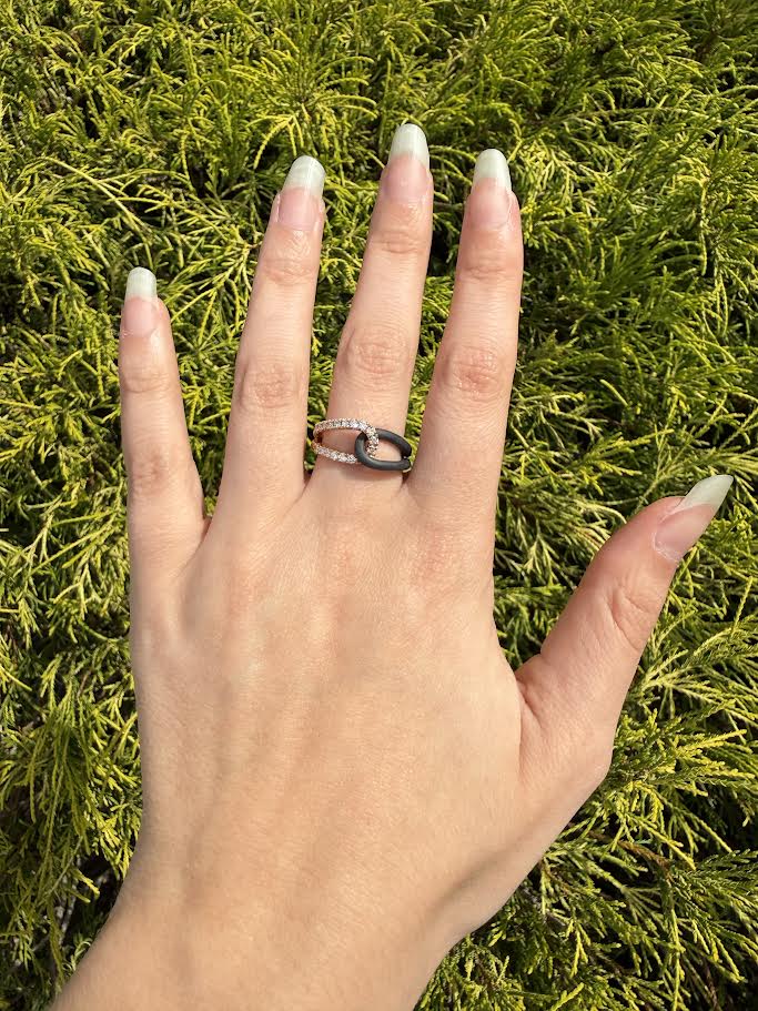 1/3 CT TW. Lab-Grown Diamond Interlocking Fashion Ring