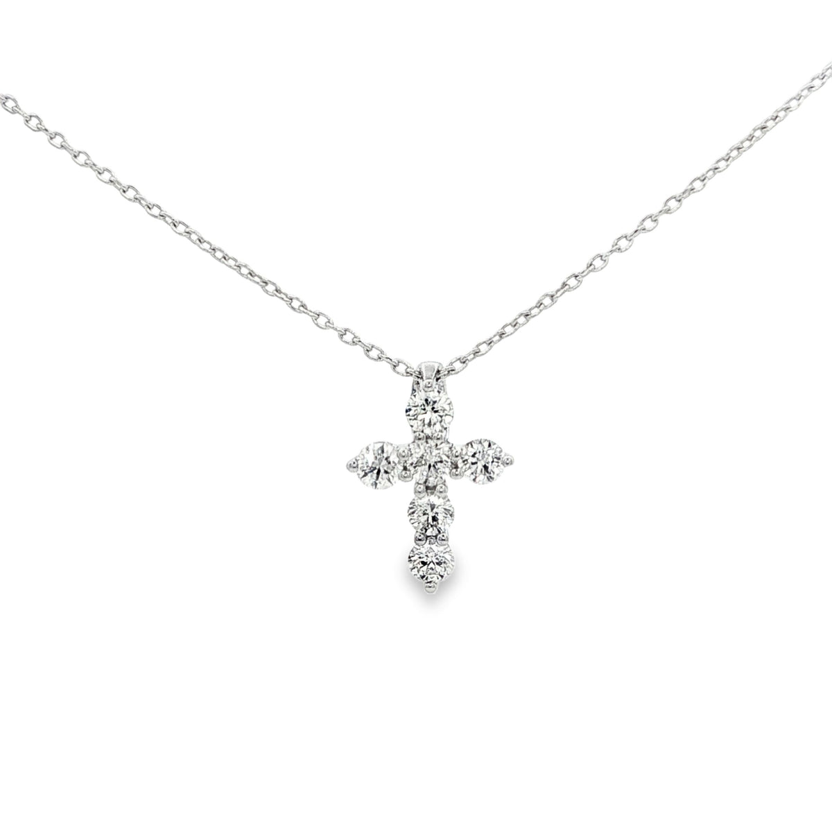 Diamond Cross Pendant Necklace, 0.35 CTW