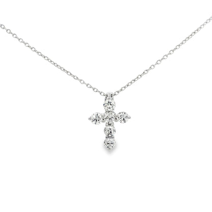 Diamond Cross Pendant Necklace, 0.35 CTW