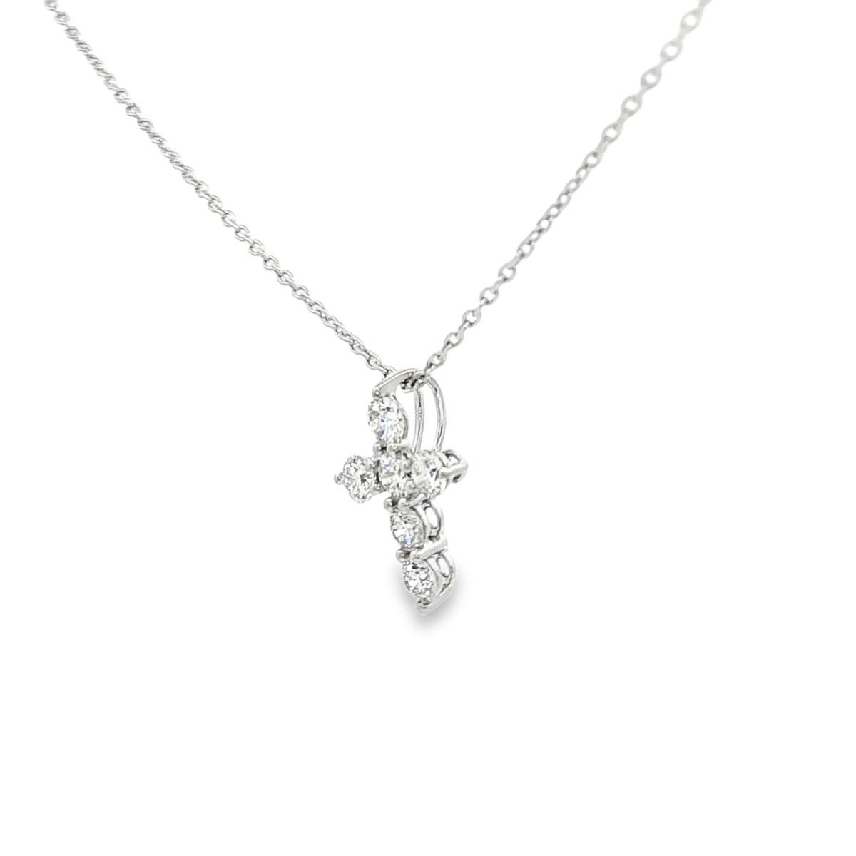Diamond Cross Pendant Necklace, 0.35 CTW