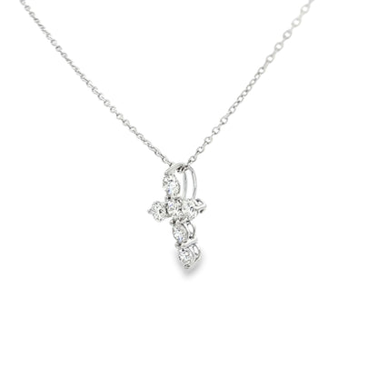 Diamond Cross Pendant Necklace, 0.35 CTW