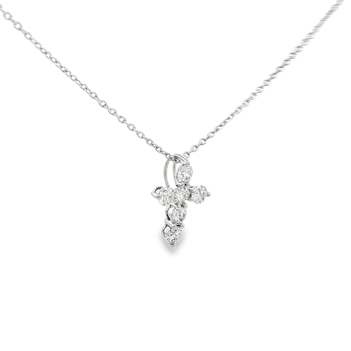 Diamond Cross Pendant Necklace, 0.35 CTW