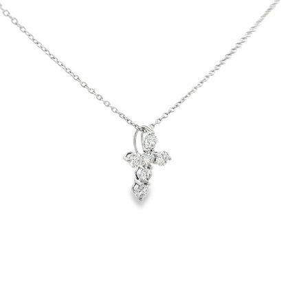 Diamond Cross Pendant Necklace, 0.35 CTW