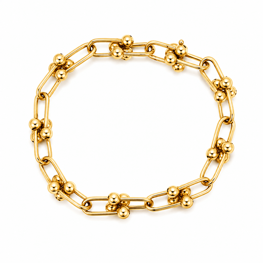14K Yellow Gold Hardware Bracelet