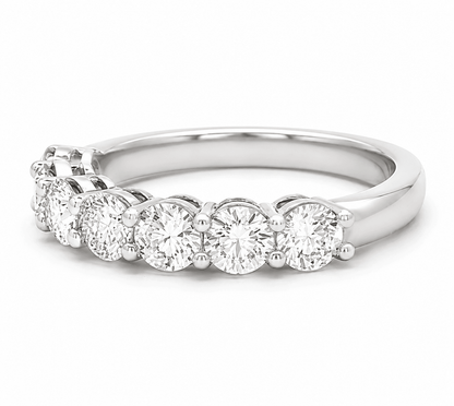18K 1-2/5 CT TW. Seven-Stone Diamond Anniversary Band