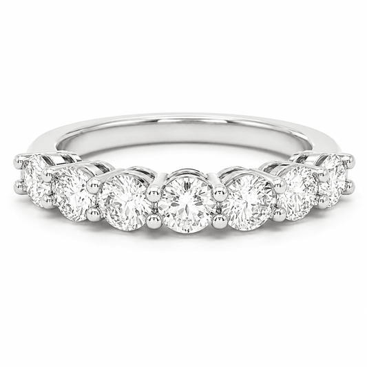 18K 1-2/5 CT TW. Seven-Stone Diamond Anniversary Band