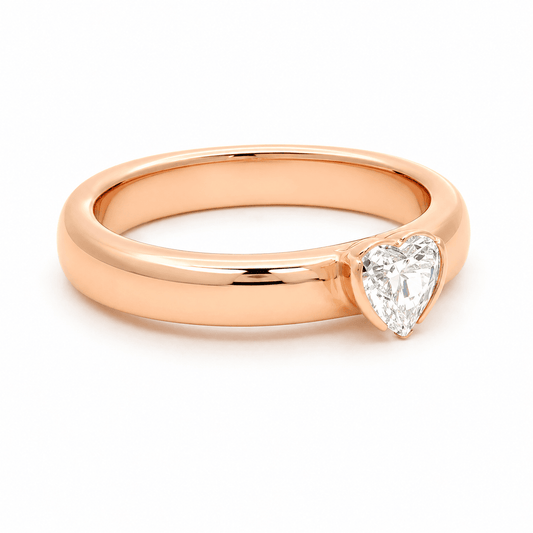 1/2 CT TW. Heart-Shaped Lab-Grown Diamond Fashion Ring