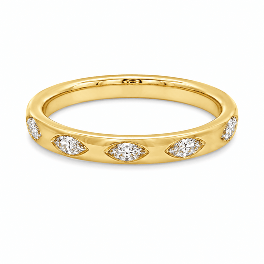 1/2 CT TW. Marquise Lab-Grown Diamond Wedding Band