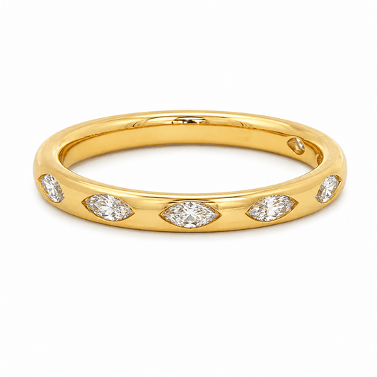 1/2 CT TW. Marquise Lab-Grown Diamond Wedding Band