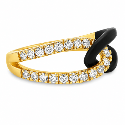 1/3 CT TW. Interlocking Lab Diamond Fashion Ring