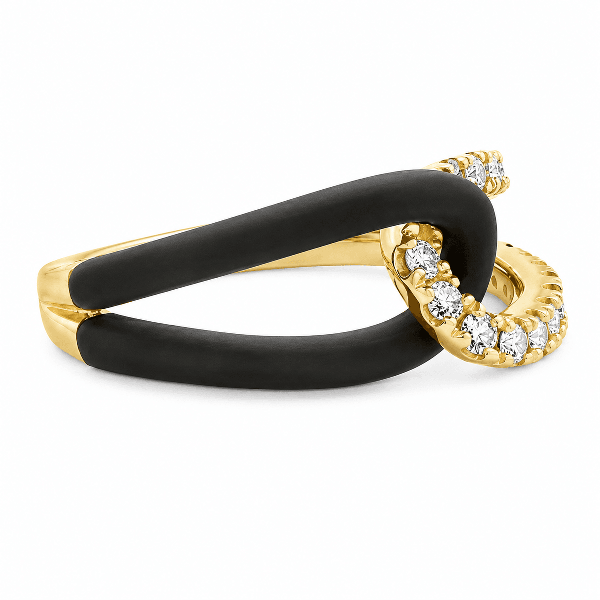 1/3 CT TW. Lab-Grown Diamond Interlocking Fashion Ring