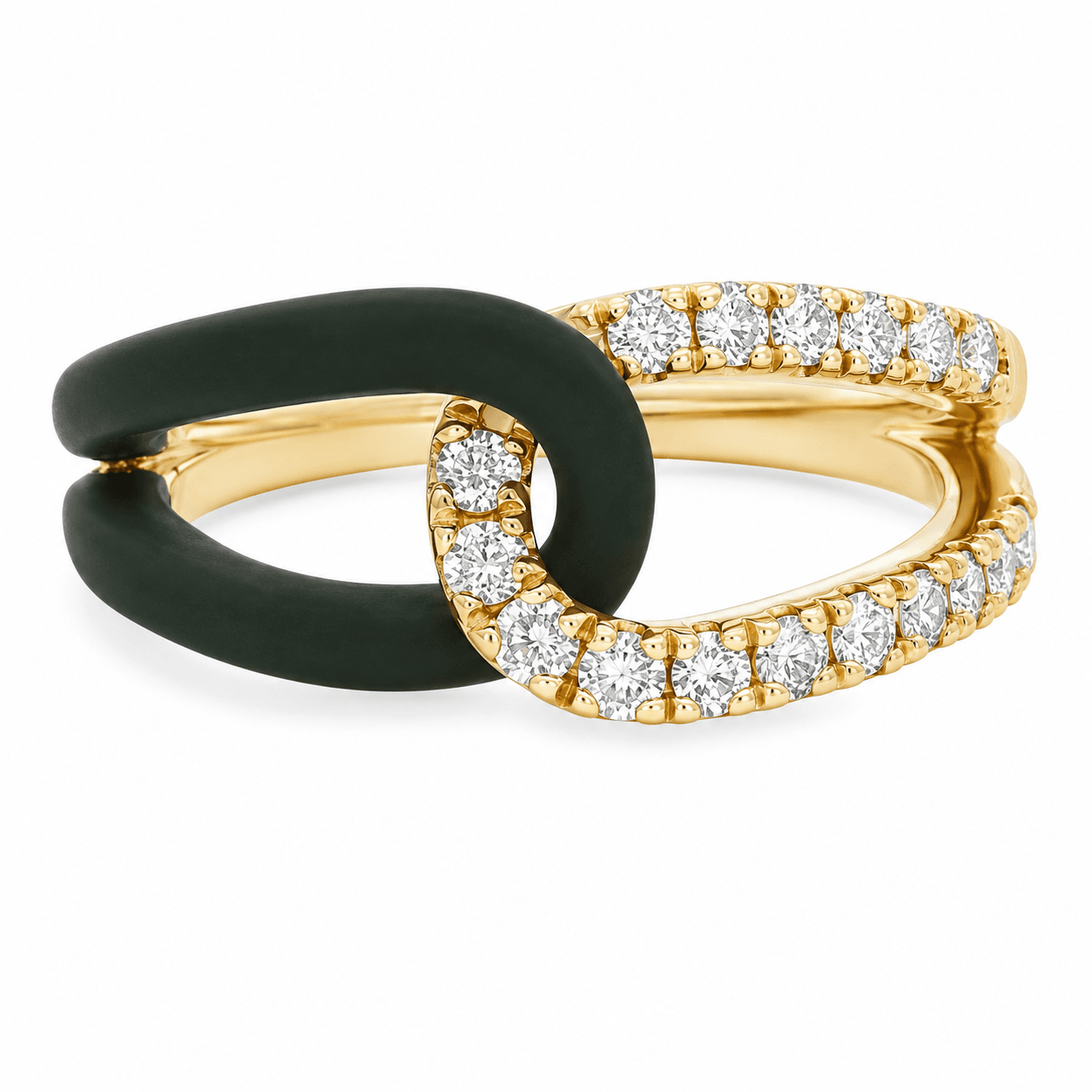 1/3 CT TW. Lab-Grown Diamond Interlocking Fashion Ring