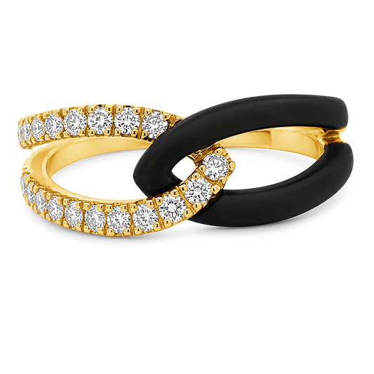1/3 CT TW. Interlocking Lab Diamond Fashion Ring