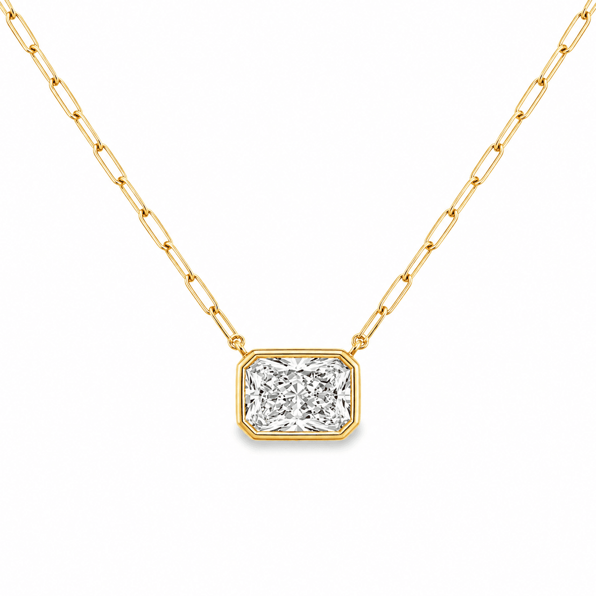 2.03ct Lab-Grown Radiant Diamond Solitaire Necklace