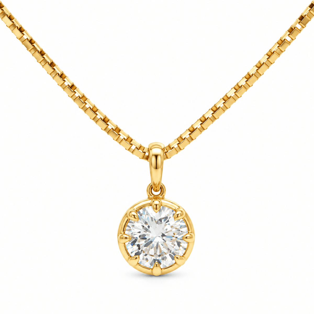 2.04ctw Lab-Grown Diamond Old Mine Cut Pendant Necklace