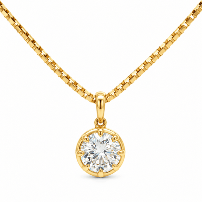 2.04ctw Lab-Grown Diamond Old Mine Cut Pendant Necklace