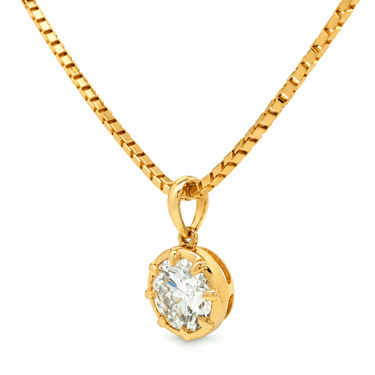 2.04ctw Lab-Grown Diamond Old Mine Cut Pendant Necklace