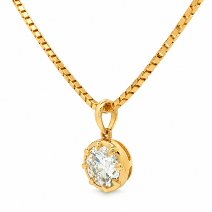 2.04ctw Lab-Grown Diamond Old Mine Cut Pendant Necklace