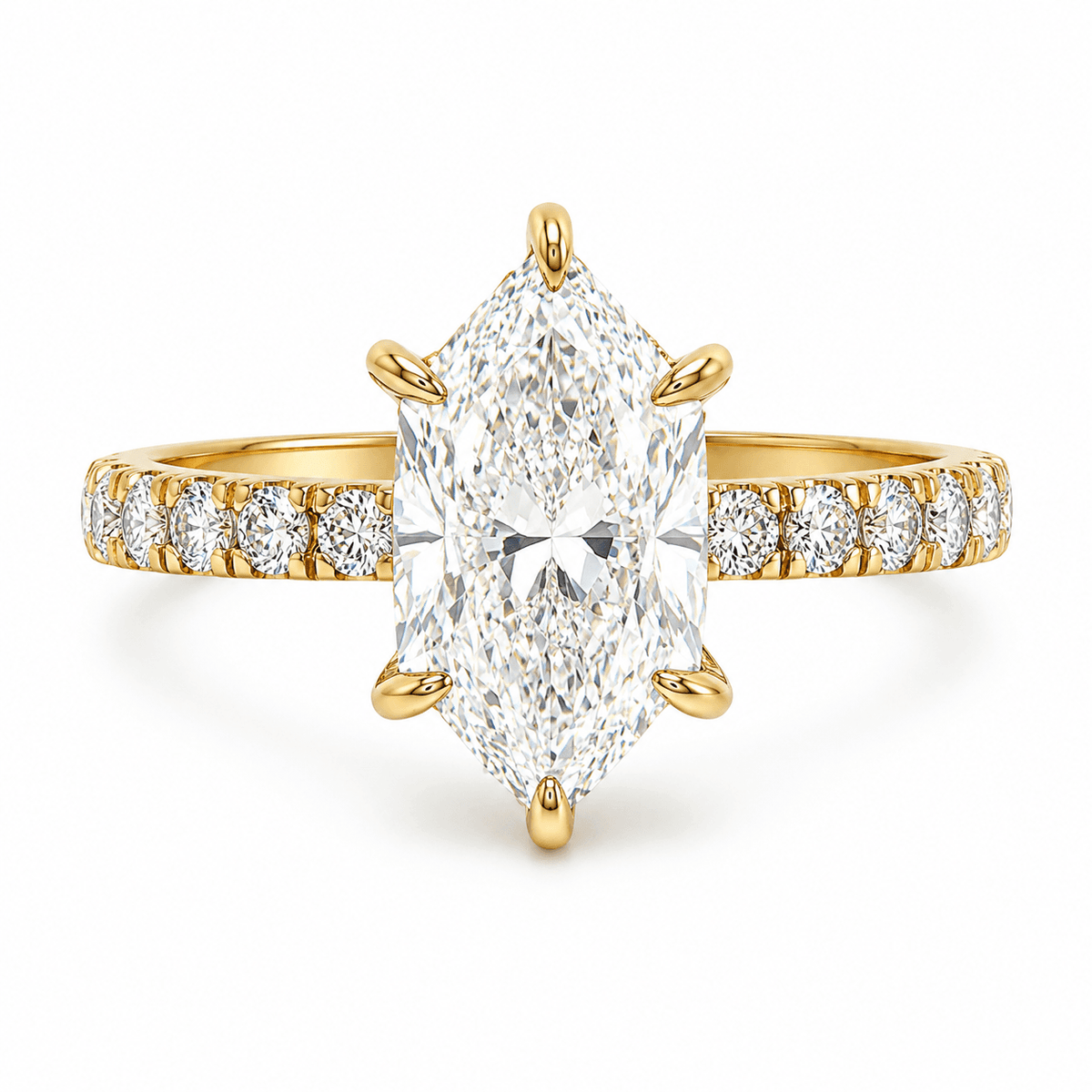 2.58 CTW Lab-Grown Dutch Marquise Hidden Halo Engagement Ring