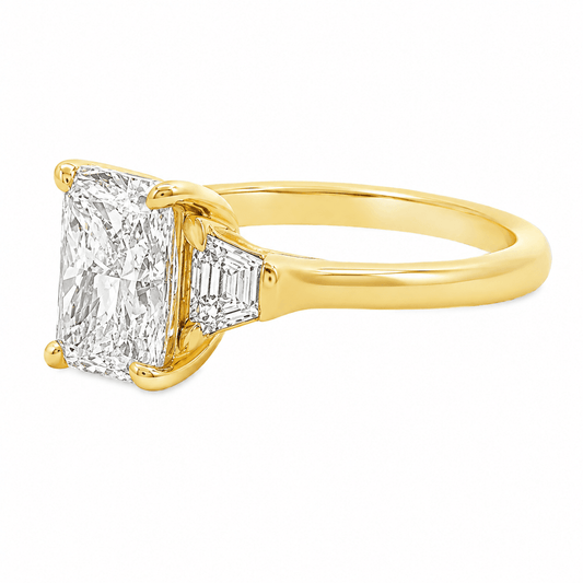 2.40 CTW Three-Stone Radiant Lab-Grown Diamond Engagement Ring