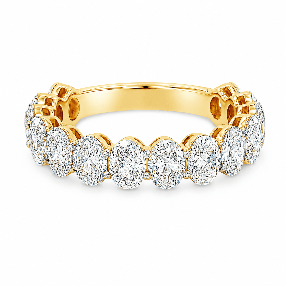 2-9/10 CT TW. Oval Lab-Diamond Wedding Band