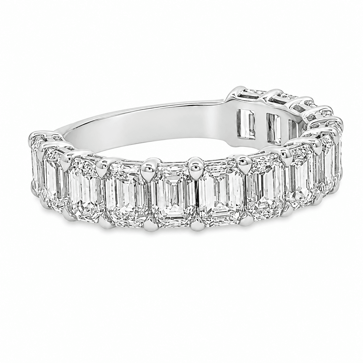 3-1/2 CT TW. Eternity Emerald-Cut Diamond Band