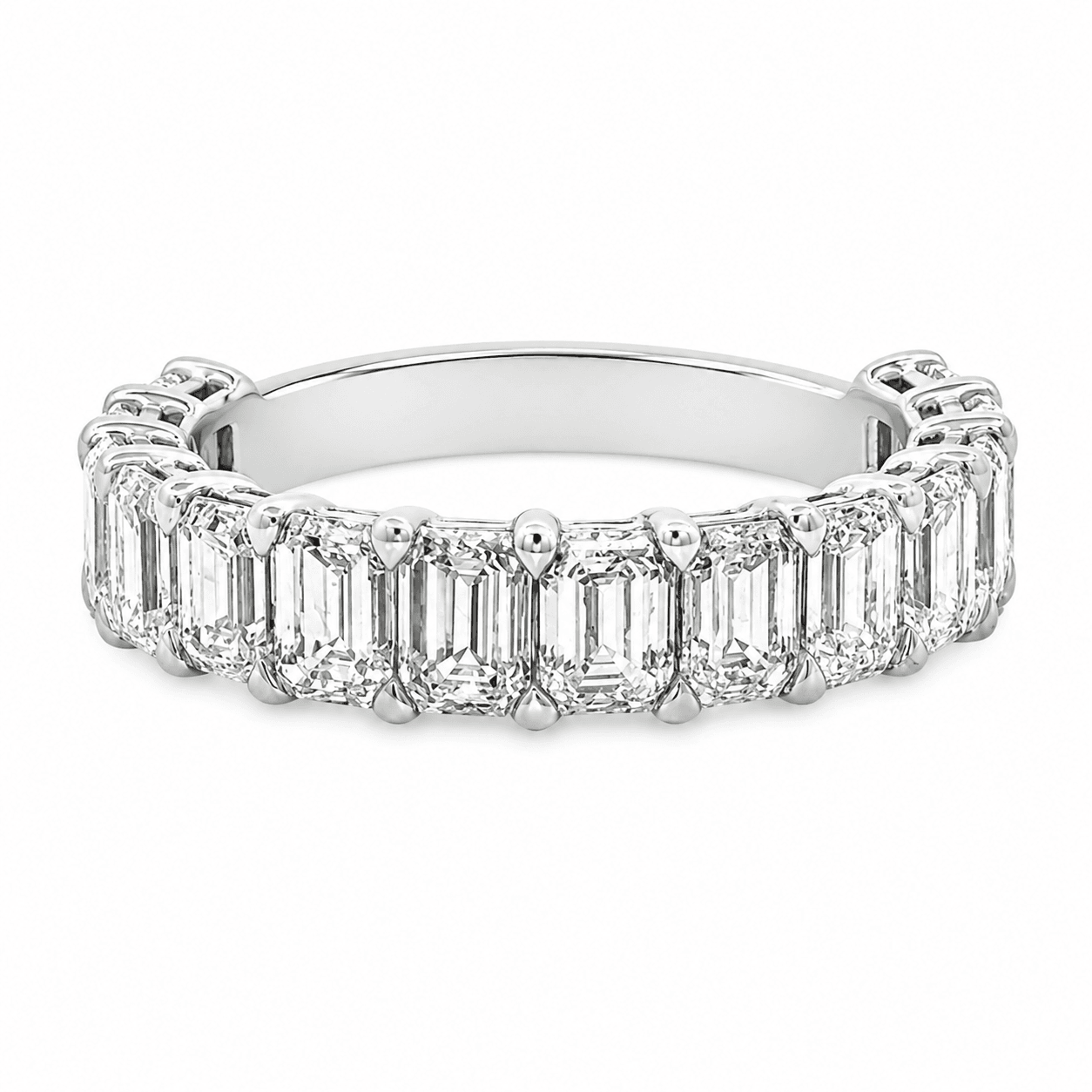 3-1/2 CT TW. Eternity Emerald-Cut Diamond Band