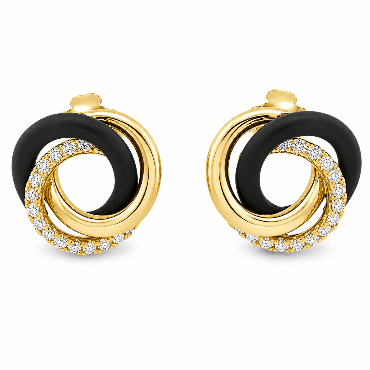 3/20 CT TW. Lab-Grown Diamond Love Knot Stud Earrings