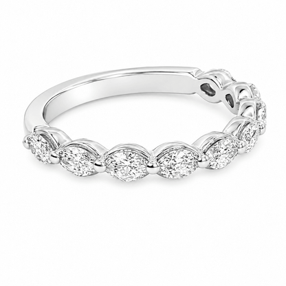 4/5 CT TW. Marquise Diamond Wedding Band