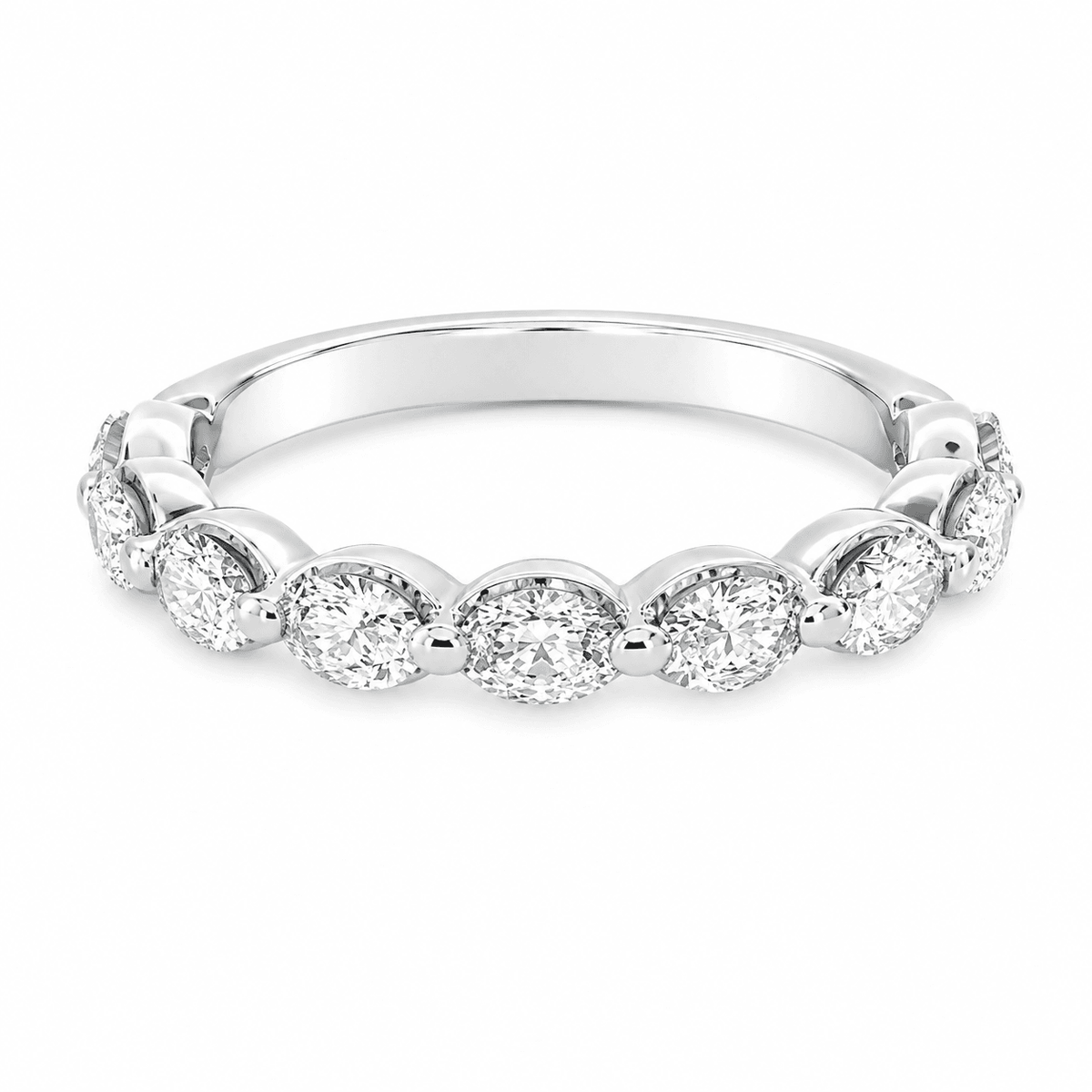 4/5 CT TW.  Marquise Diamond Wedding Band