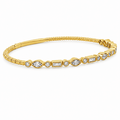 3/4 CT TW. Alternating-Shape Diamond Bracelet
