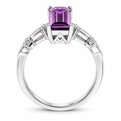Amethyst and Diamond Fashion Ring