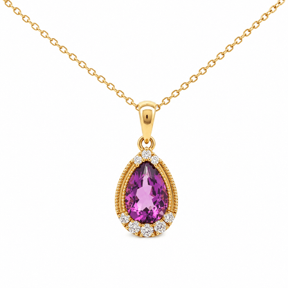 Amethyst and Diamond Pendant