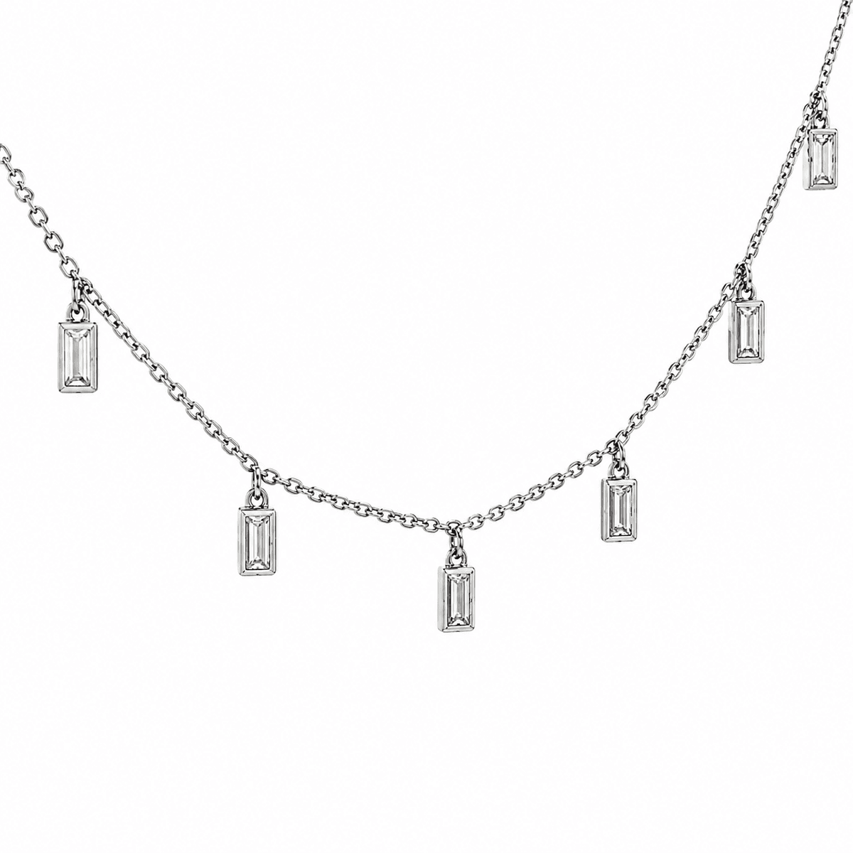 Baguette Diamond Necklace