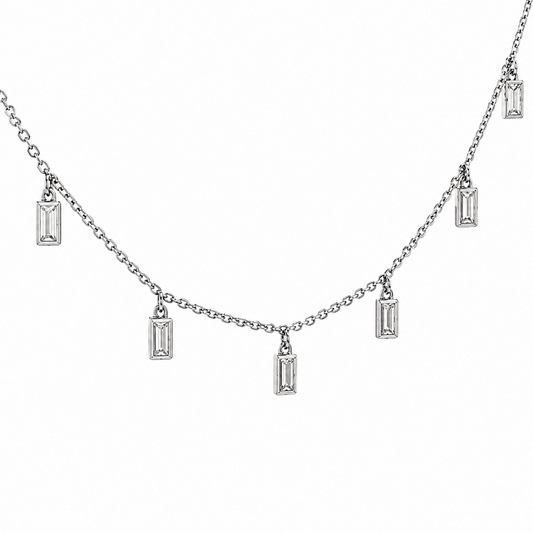 Baguette Diamond Necklace