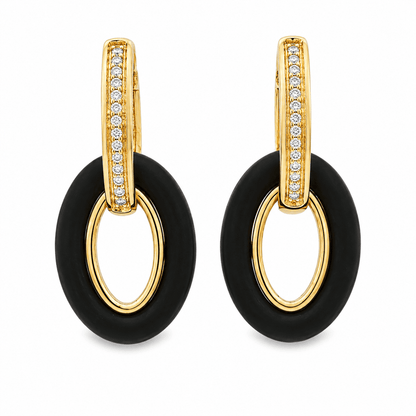 3/20 CT TW. Black Gold Lab-Grown Diamond Dangle Earrings