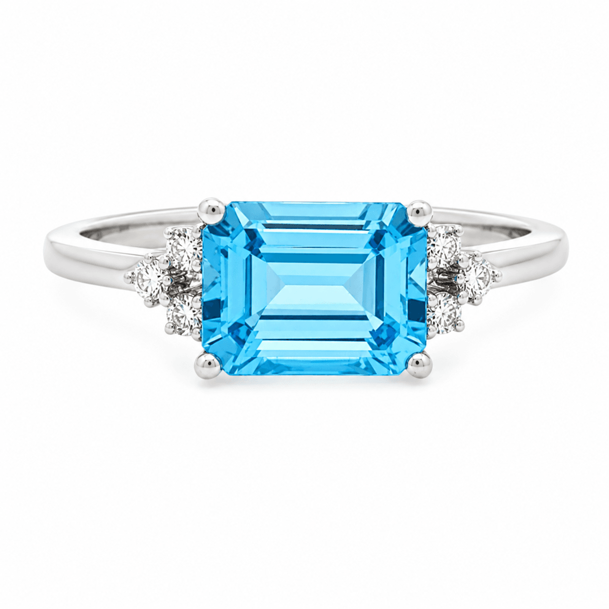 Blue Topaz and Diamond Fashion Ring