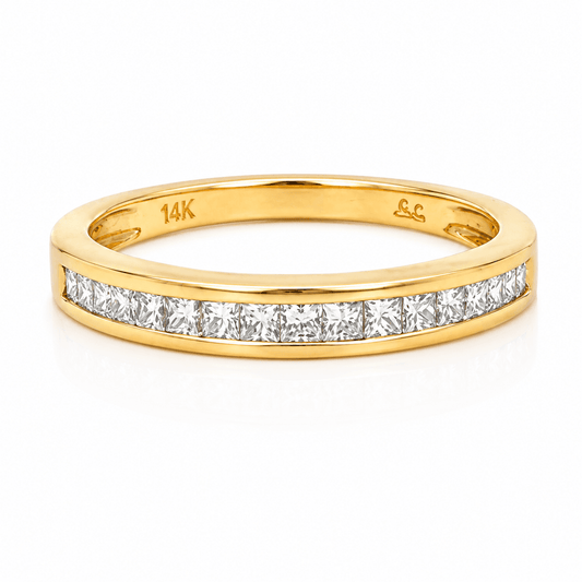 Channel-Set Diamond Wedding Band