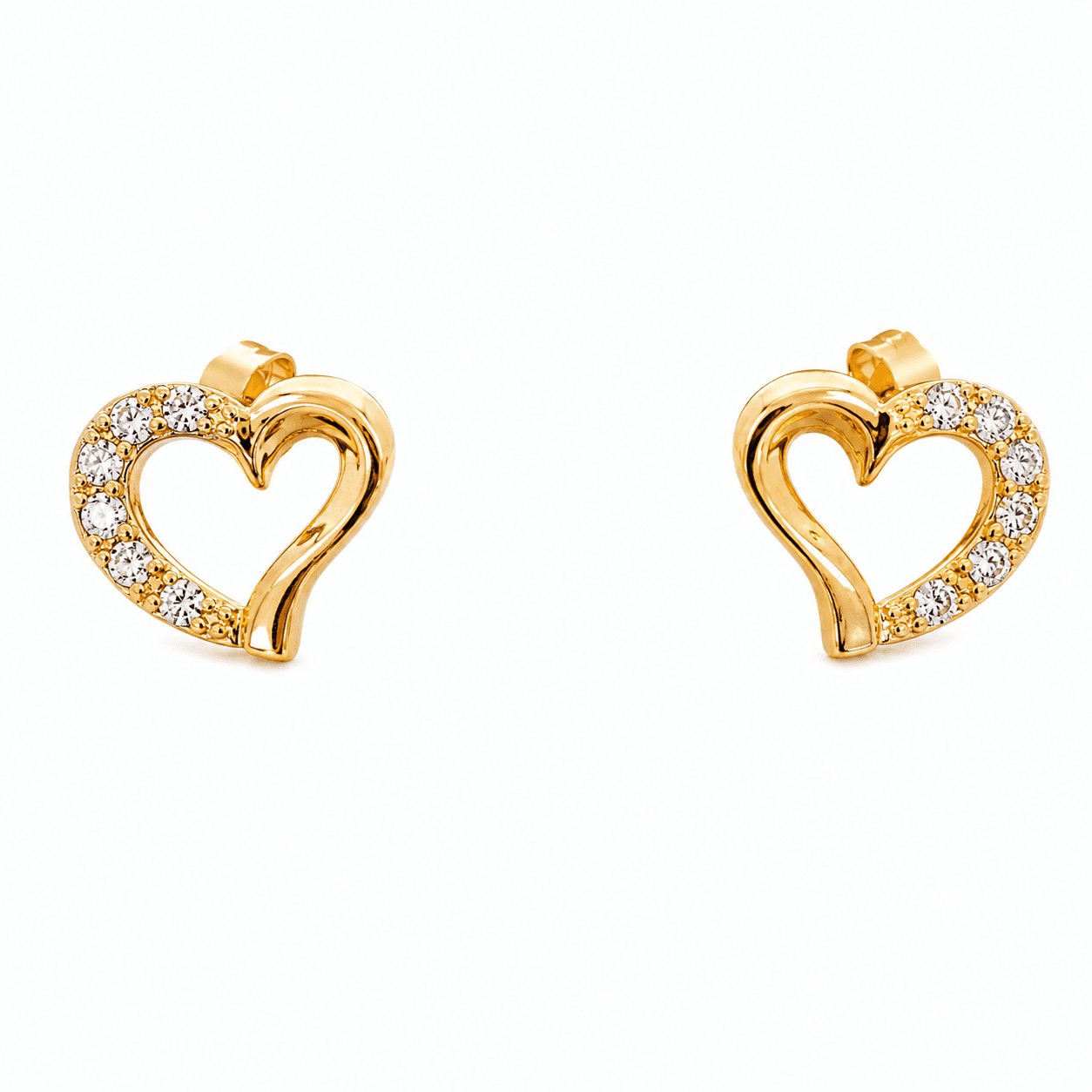 Children's Open Heart Stud Earrings