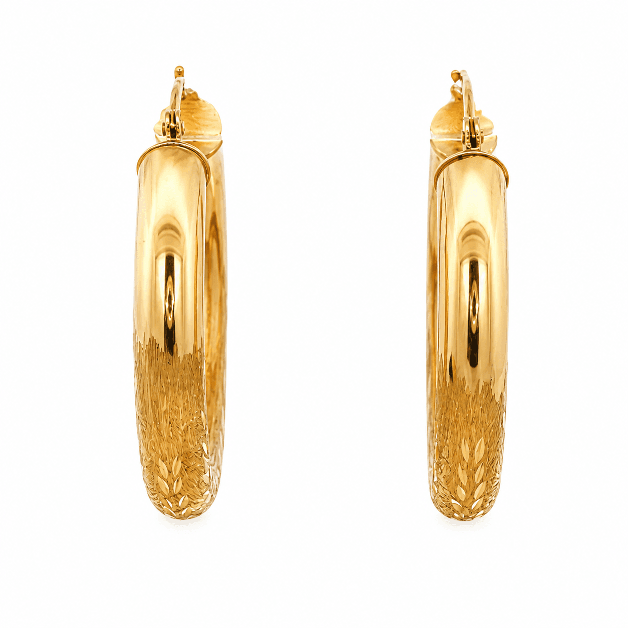 Chunky Etched Hoop Earrings