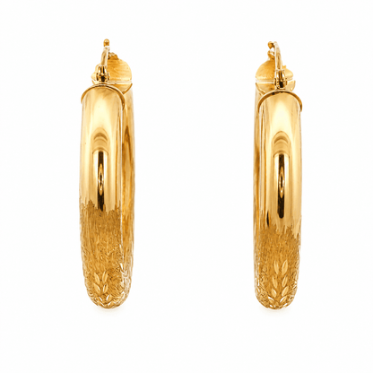 Chunky Etched Hoop Earrings