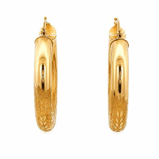 Chunky Etched Hoop Earrings