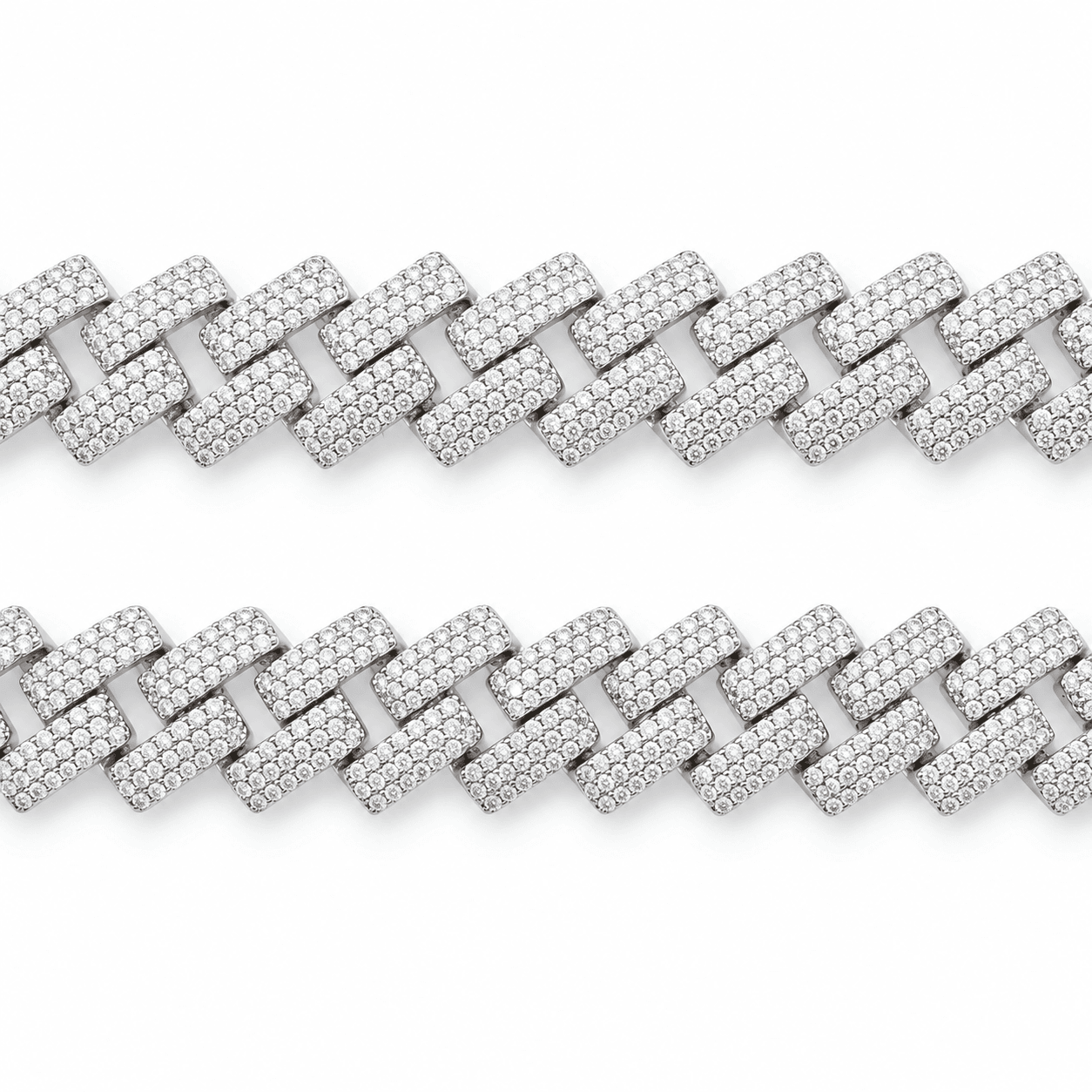 CZ Pave Cuban Link Chain