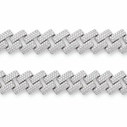 CZ Pave Cuban Link Chain