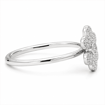 Dainty Flower Diamond Ring