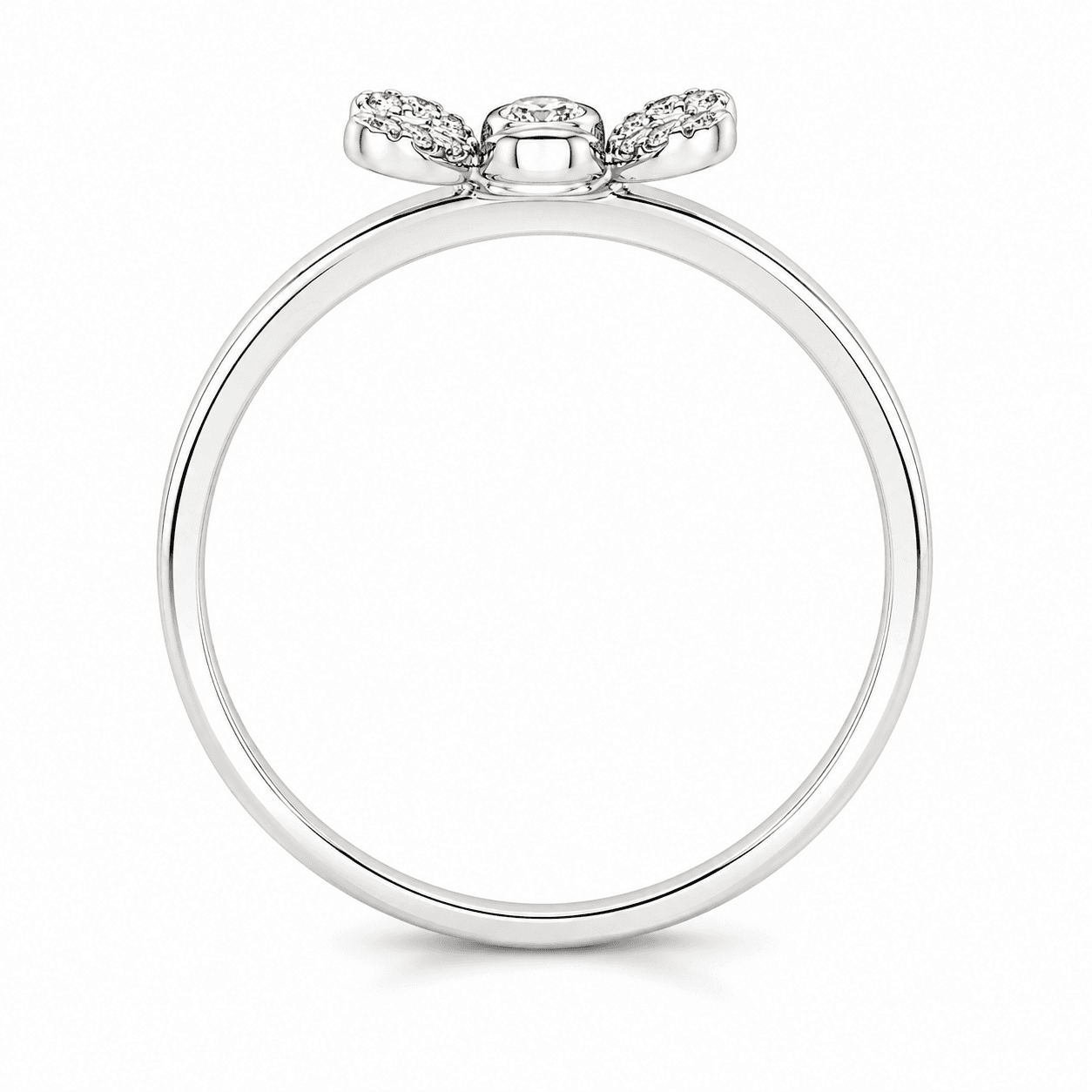 Dainty Flower Diamond Ring
