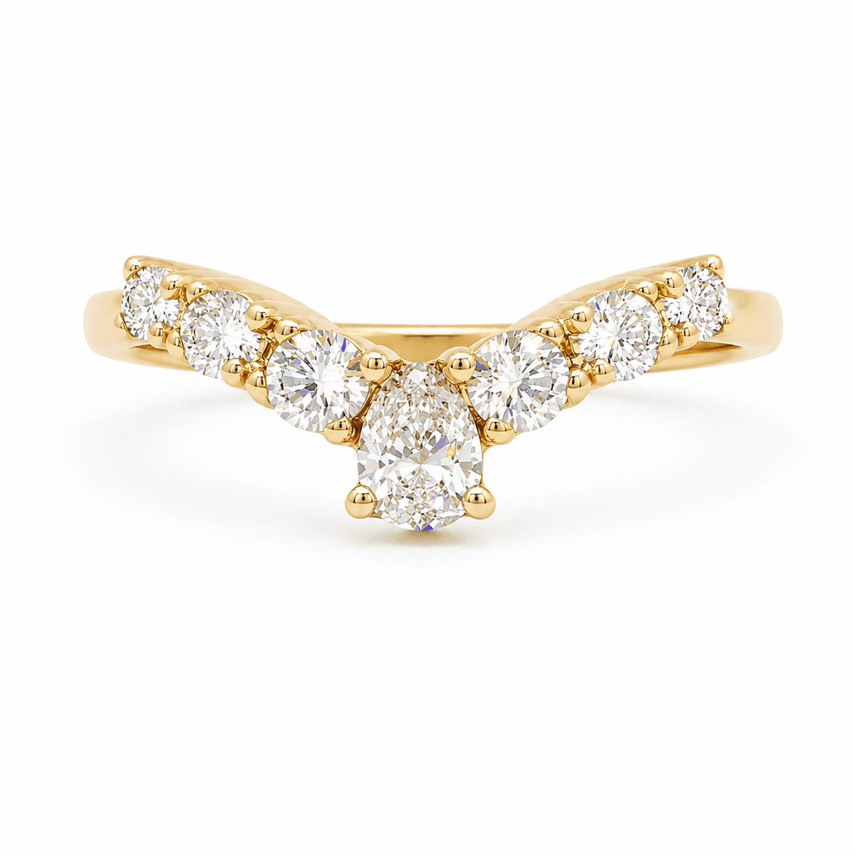 1/2 CT TW. Dainty Lab-Grown Diamond Wedding Band