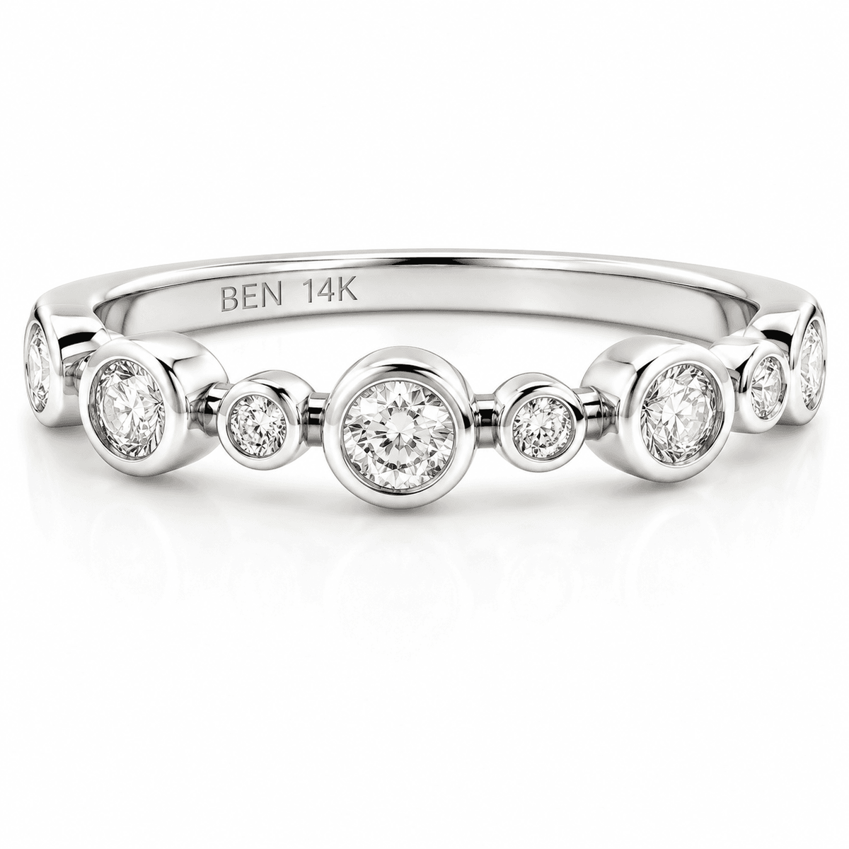 0.41 CTW Bubble Bezel Diamond Band